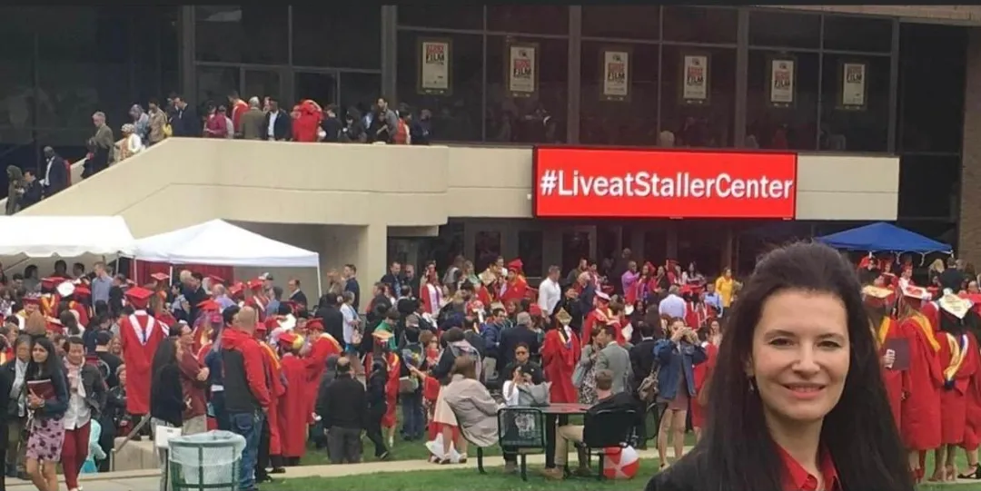 Adriana Trandafirescu at the Stony Brook University commencement