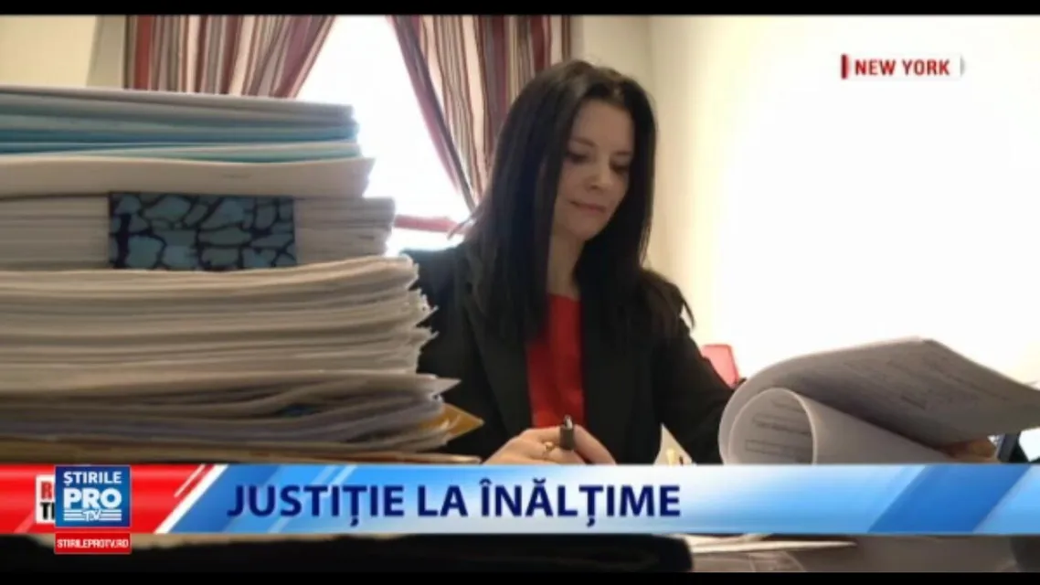 Adriana in a television interview